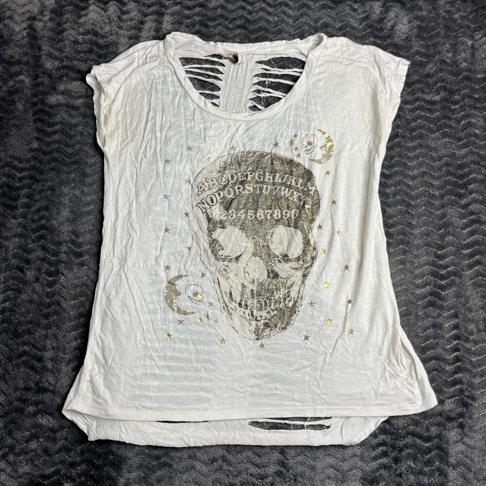 Pink berry Gold Skull Knit Sleeveless Top size M